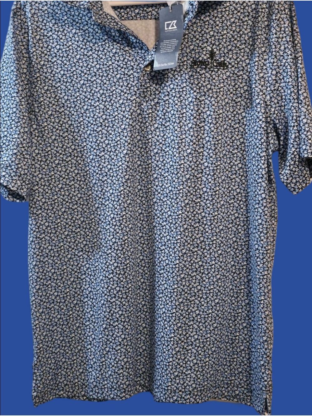 4/$67 Deal! NWT CR Casual Blue Floral Polo Shirt - Men's